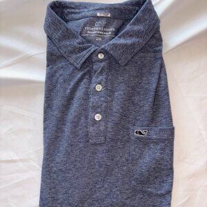 Men's Vineyard Vines Navy Edgartown Polo 2XL Short Sleeve Preppy Traditional